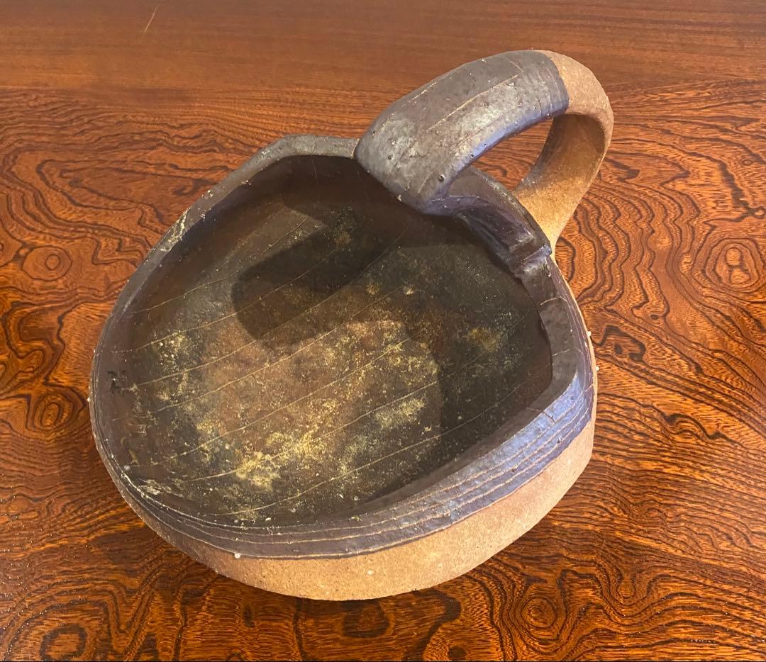 伊賀焼　小島憲二作　手付鉢　M242