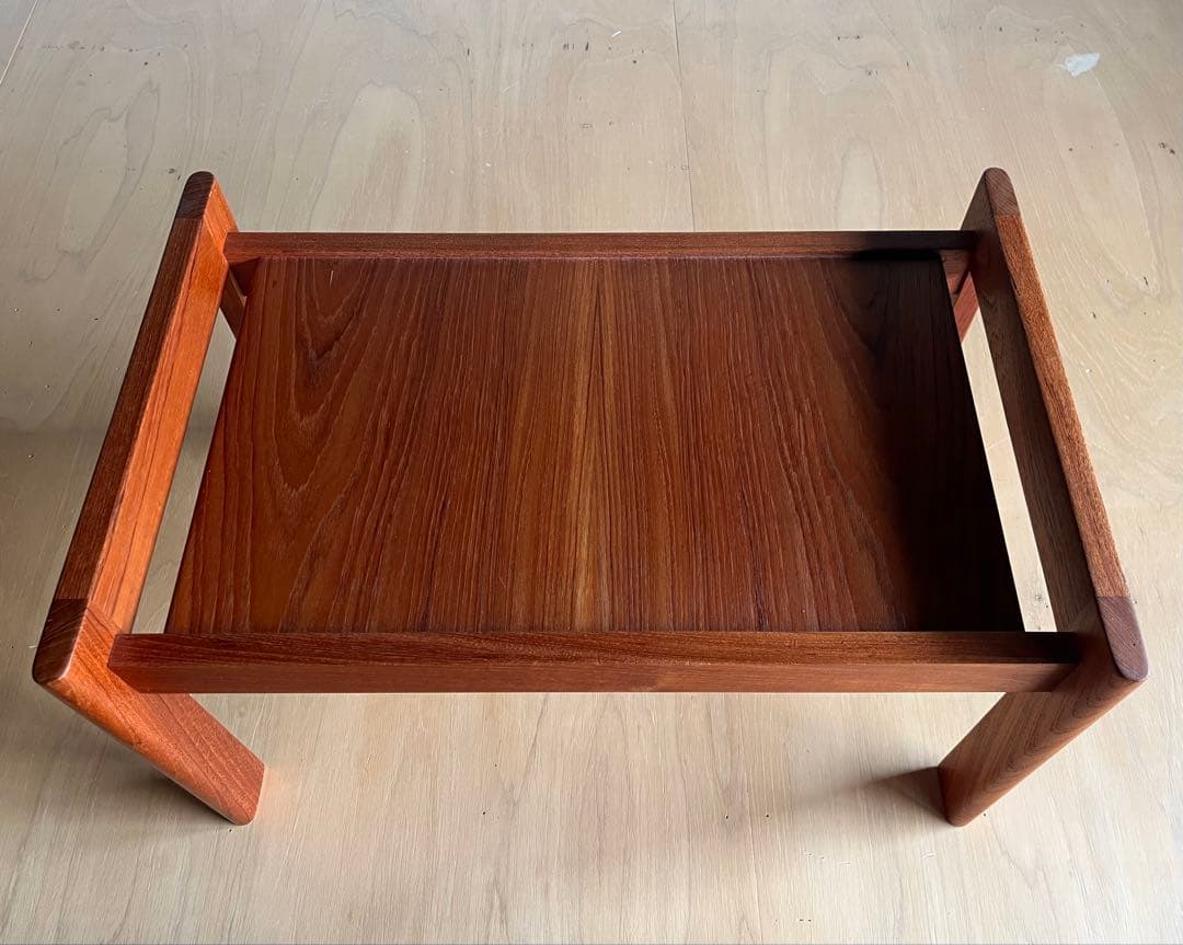 北欧デザイン オットマン 美品 チーク無垢材 ヴィンテージ家具