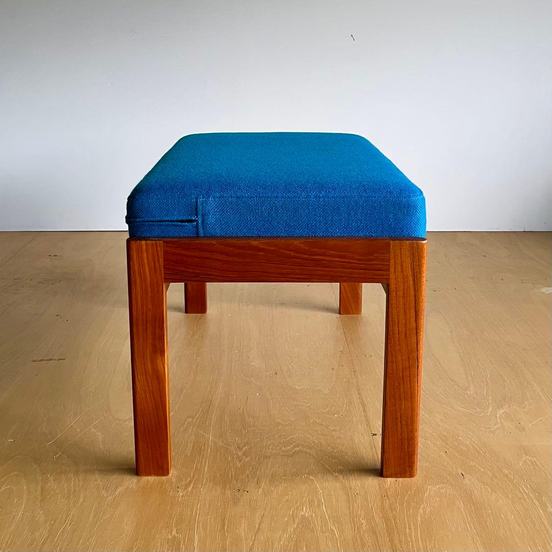 北欧デザイン オットマン 美品 チーク無垢材 ヴィンテージ家具