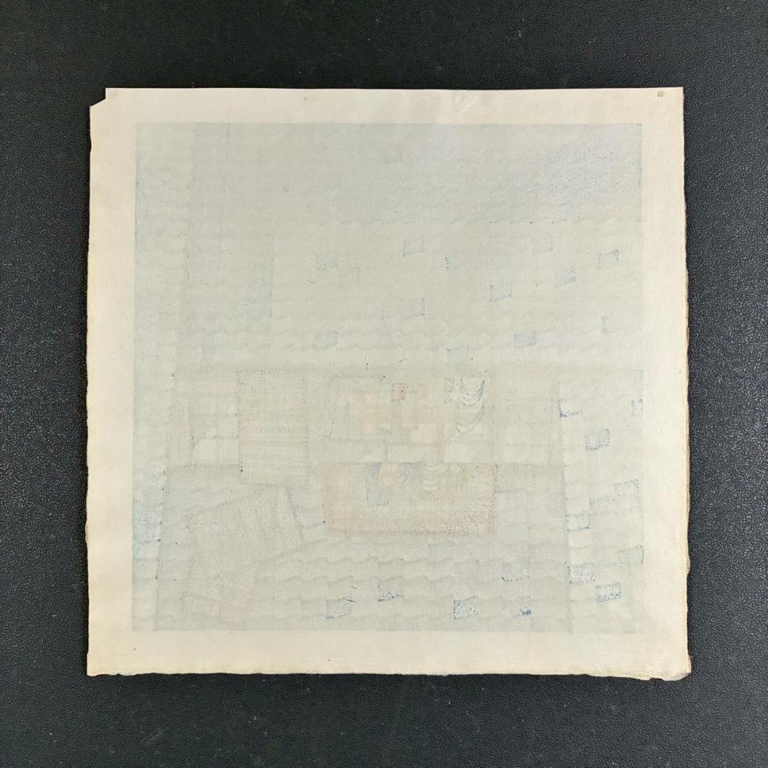 クリフトン・カーフ「ROOF TILES 屋根瓦」木版画 直筆サイン入 ’84