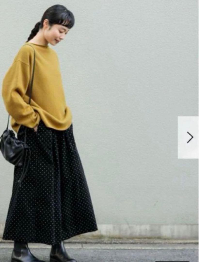 かぐれ　新品　ドットコーデュロイワイドパンツ