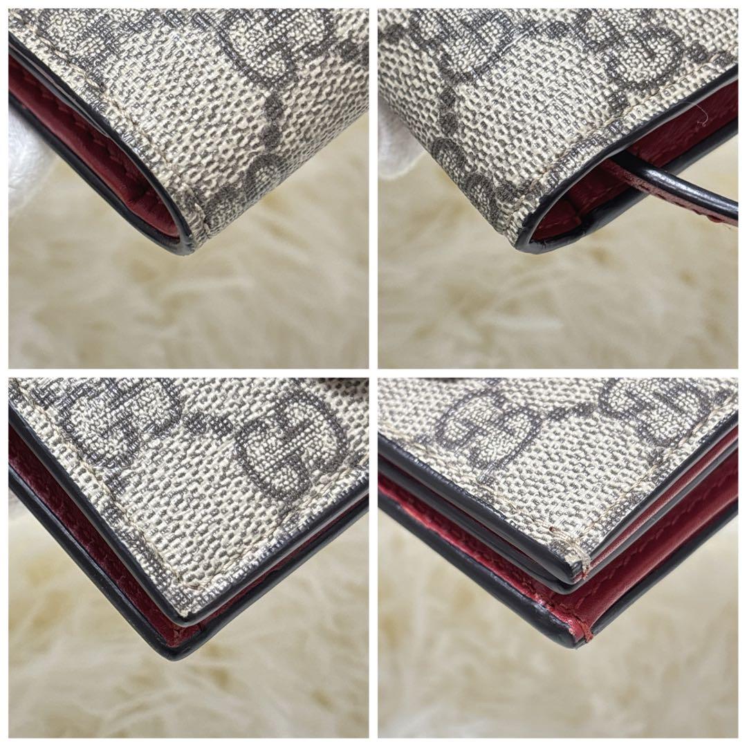極美品✨GUCCI ストーン抜けなし チェリー さくらんぼ 二つ折り財布 GG柄