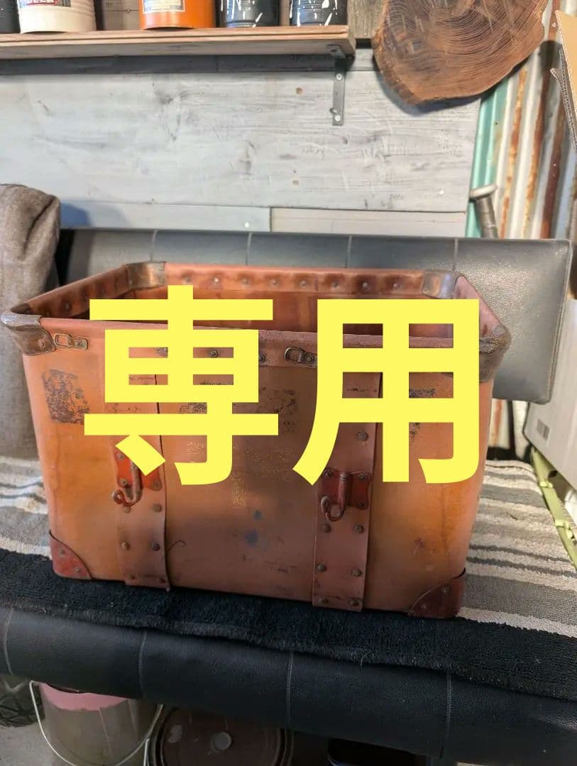ボテ箱　希少　昭和レトロ　カブ荷台　アンティーク収納ボックス　バイクカゴ