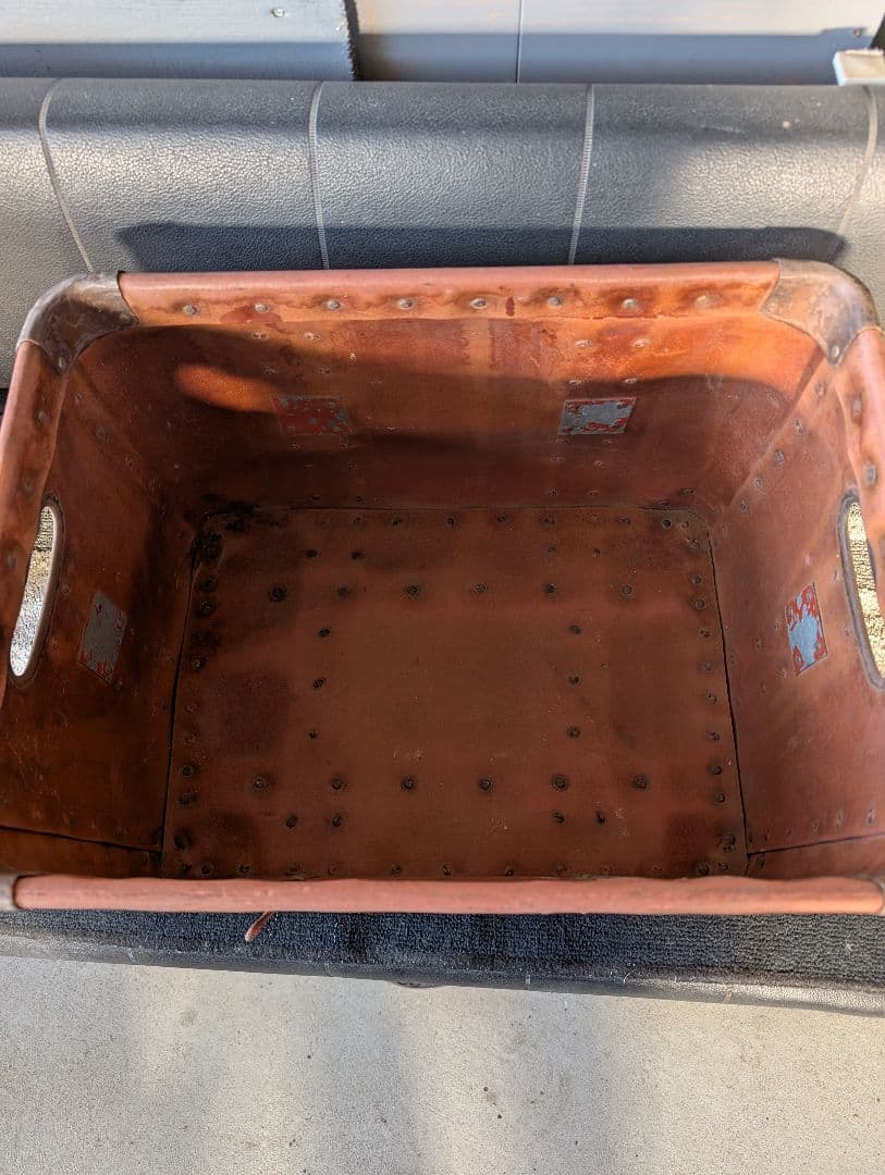 ボテ箱　希少　昭和レトロ　カブ荷台　アンティーク収納ボックス　バイクカゴ