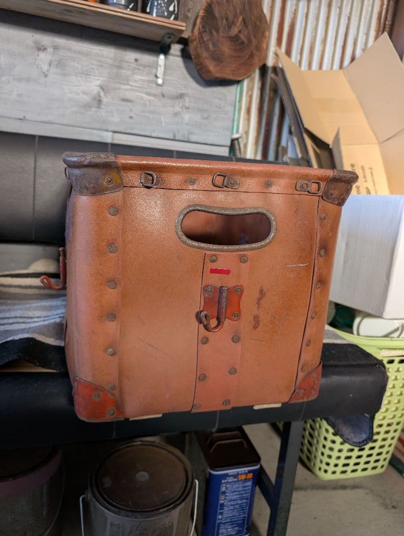 ボテ箱　希少　昭和レトロ　カブ荷台　アンティーク収納ボックス　バイクカゴ