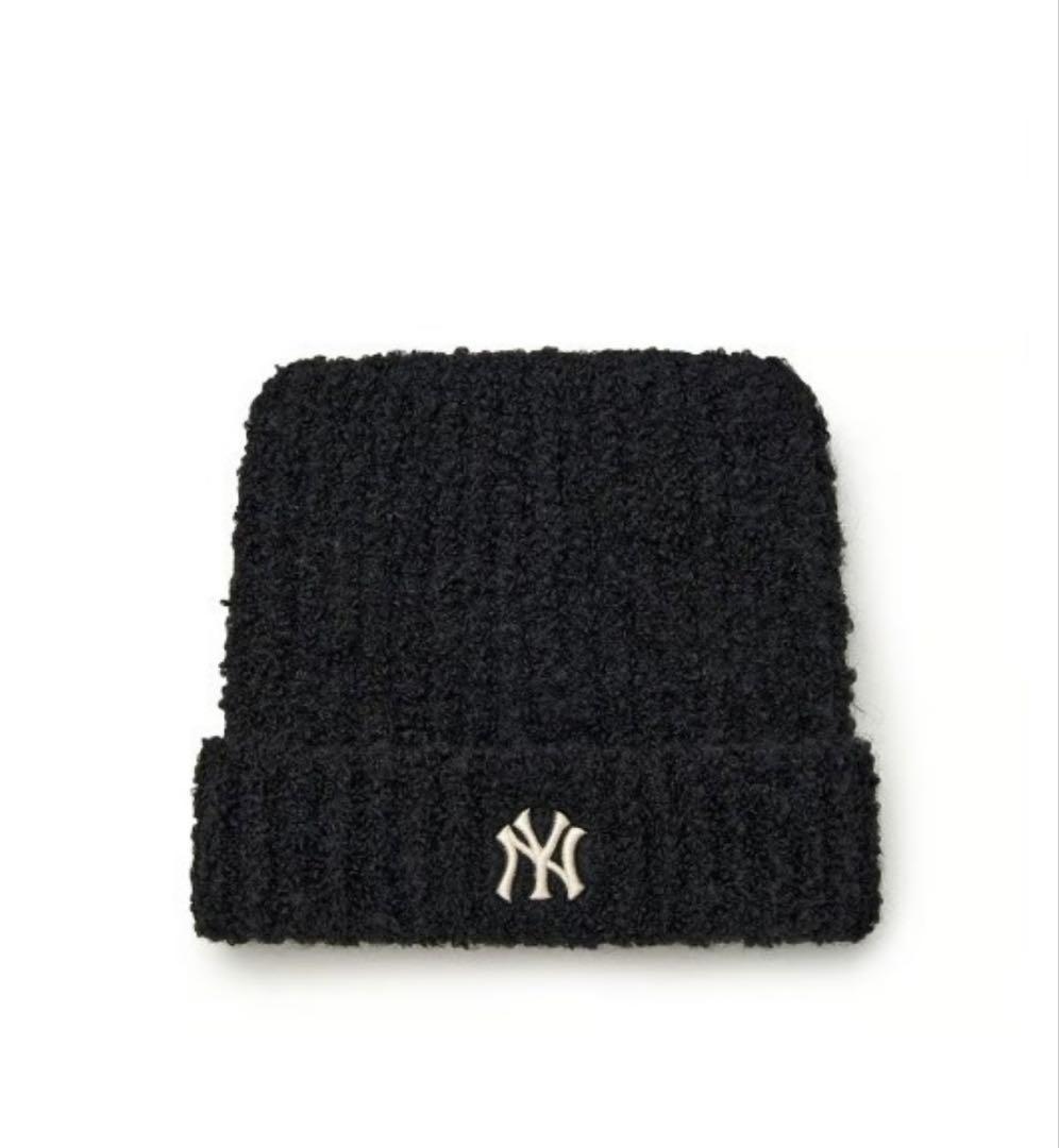韓国　MLB korea 猫耳　ニット帽　ブラック　オンライン完売品