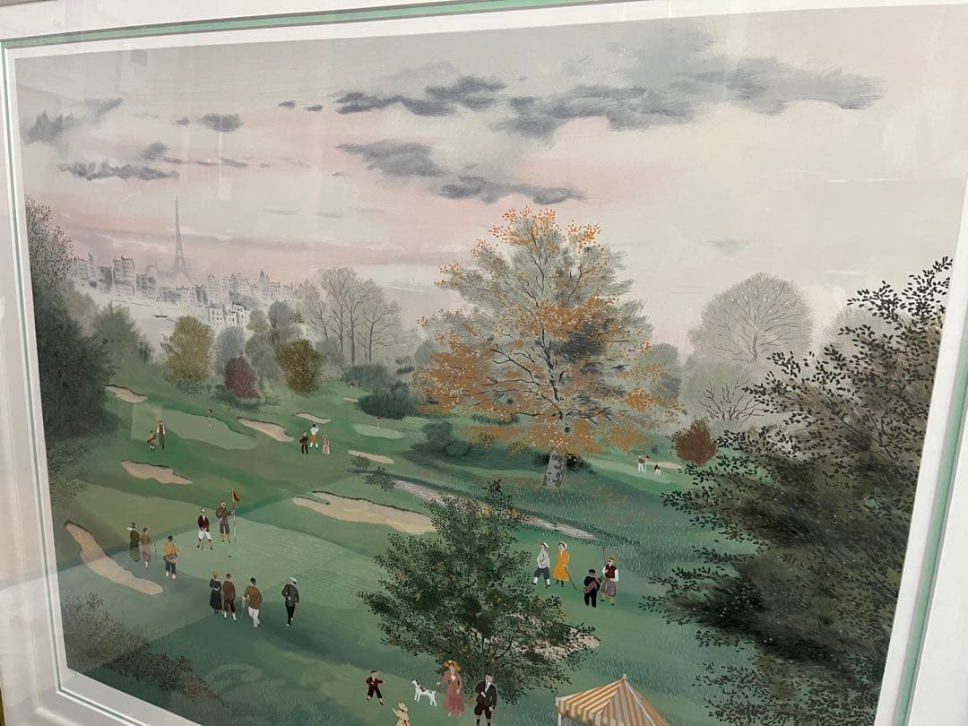 版画　ミッシェル・ドラクロワ　ゴルフ