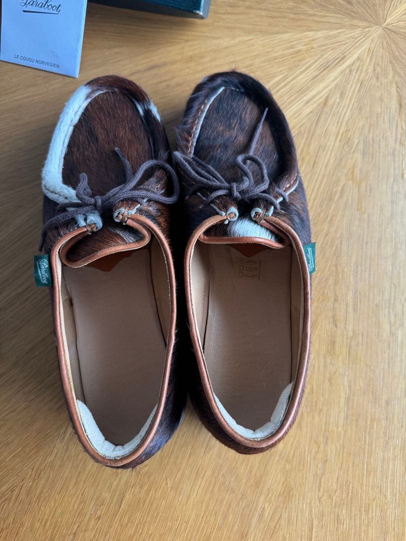 定価9.6万円 パラブーツ ミカエル ハラコファーチロリアンシューズ 42