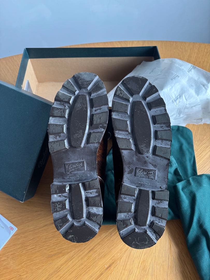 定価9.6万円 パラブーツ ミカエル ハラコファーチロリアンシューズ 42