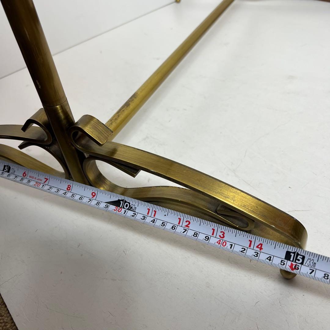 ①アンティーク　ゴールド　ハンガーラック ビンテージ　アイアン　幅120cm