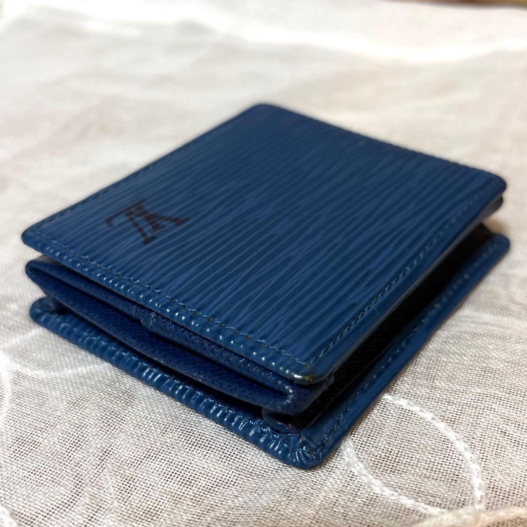 【美品】Louis Vuitton エピレザー　ケース　ネイビー