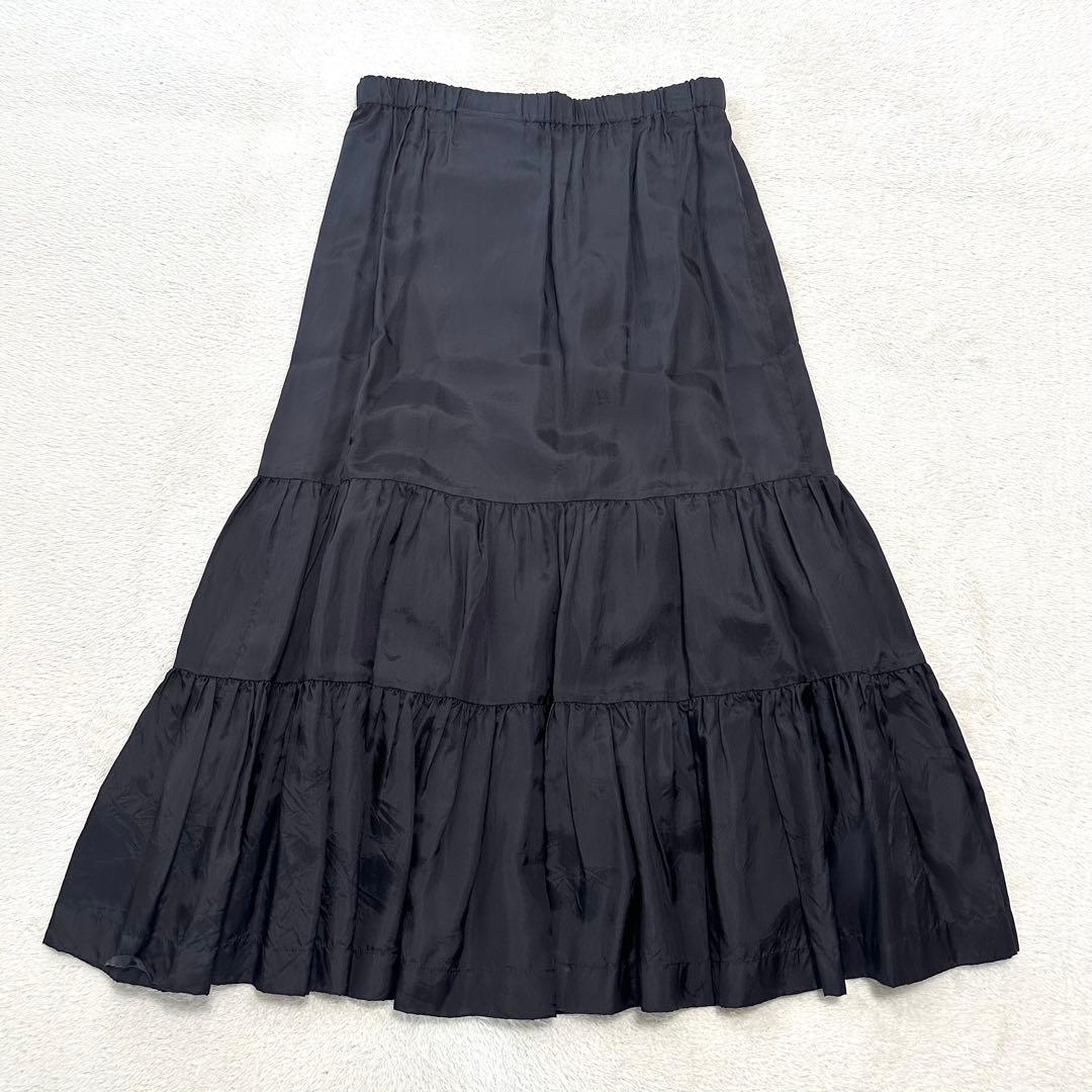 希少 COMME des GARÇONS ティアード フリル スカート 黒