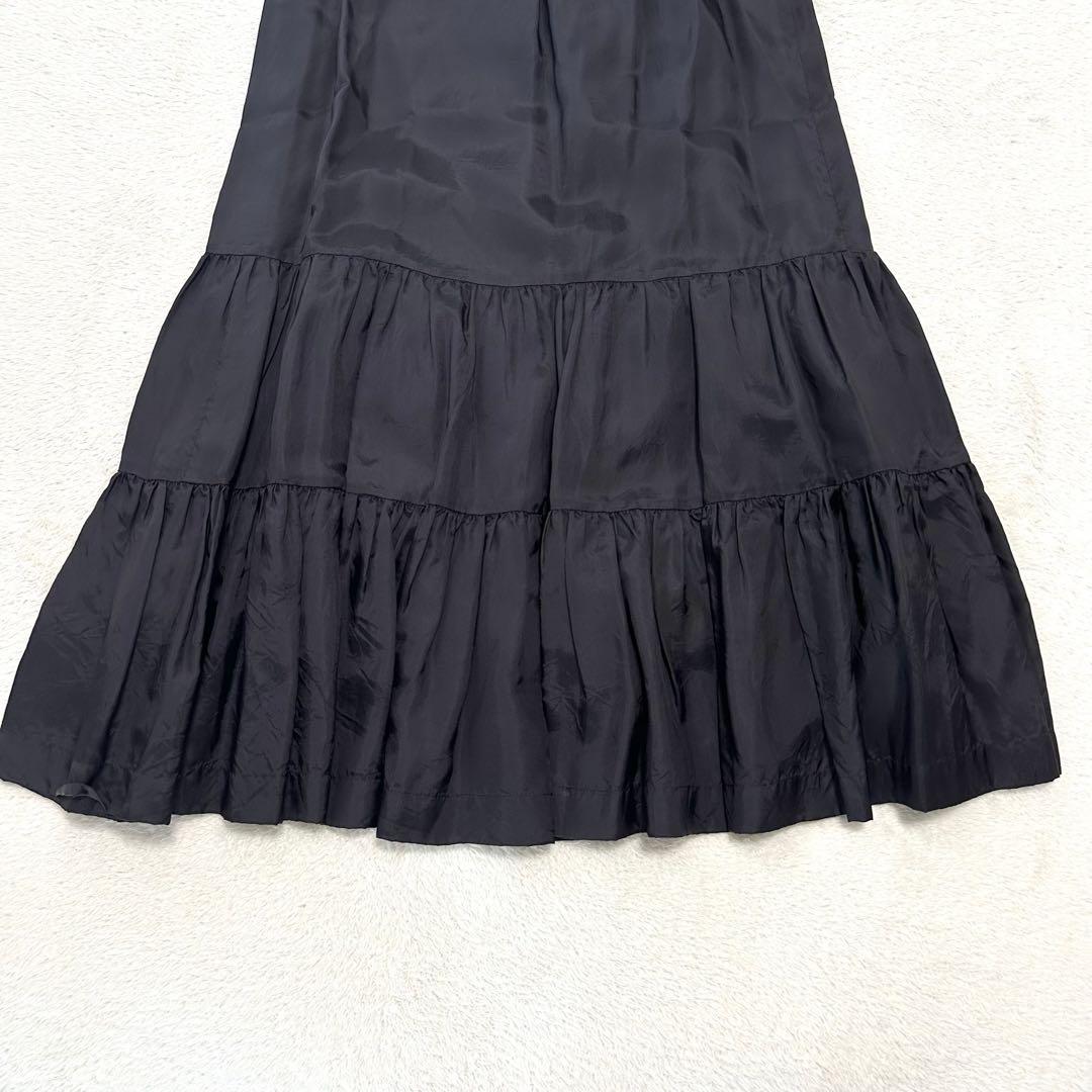 希少 COMME des GARÇONS ティアード フリル スカート 黒
