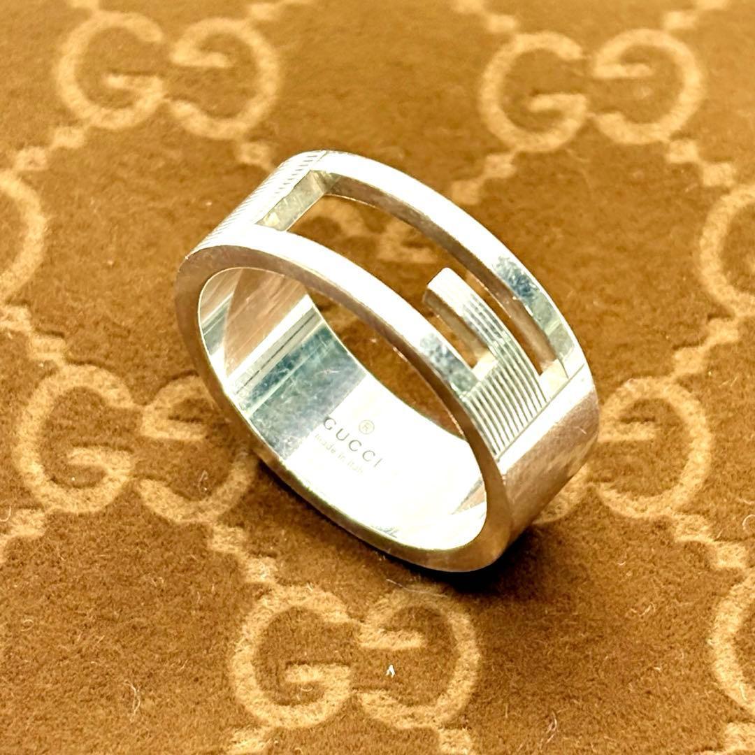 ◆GUCCI グッチ ブランデッドG リングSV925 指輪 22号