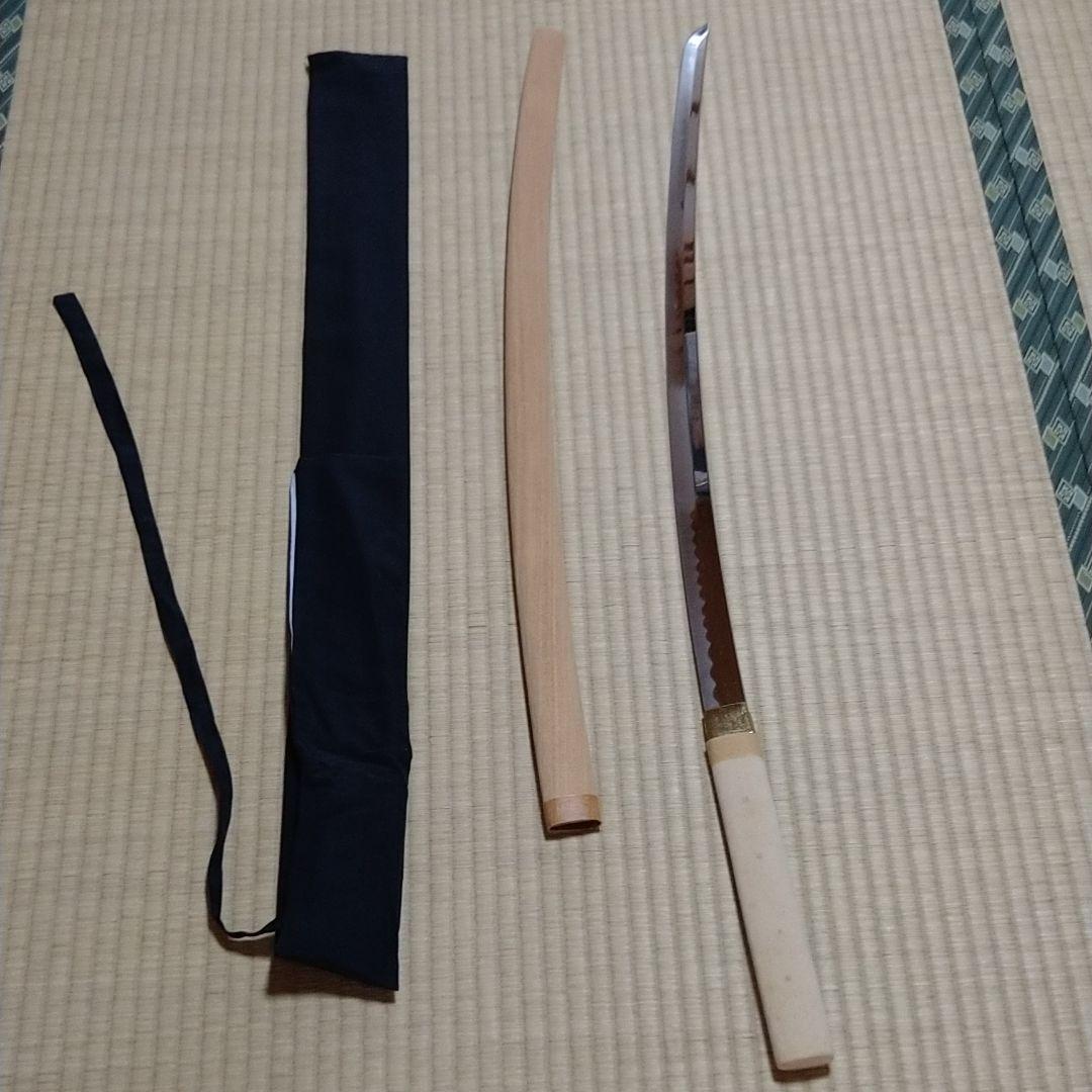 模造刀　日本刀白鞘  鍔無し