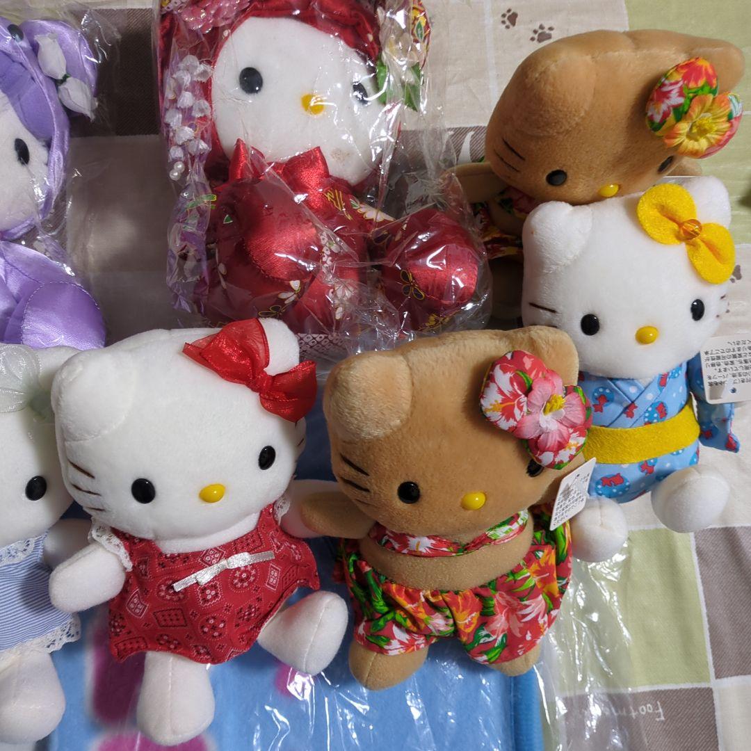 K*e様 ハローキティ　ぬいぐるみ7点　ひざかけ　キティベア物語　日焼けキティ