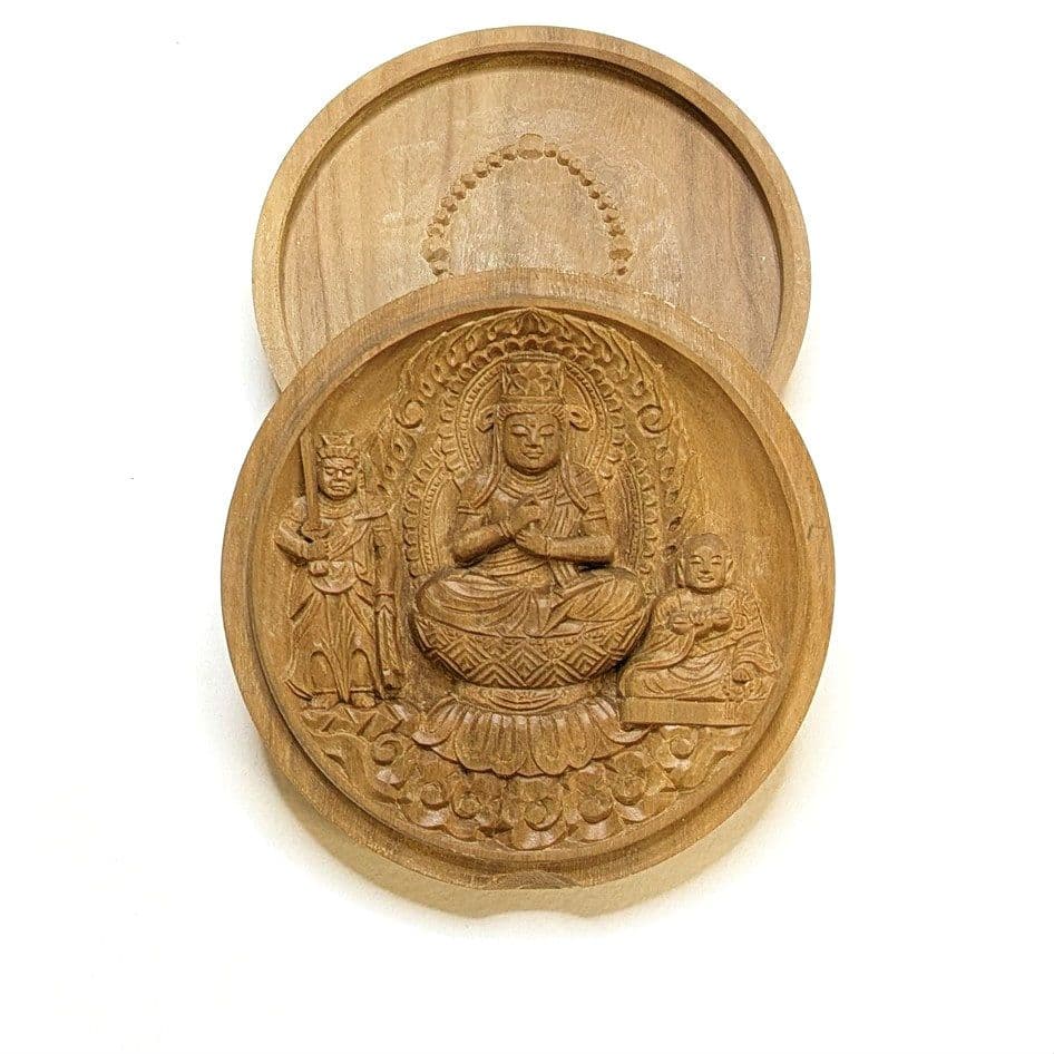 【フォロー割・新品】 香合仏　真言宗　白檀　仏龕　懐中仏　真言宗三尊