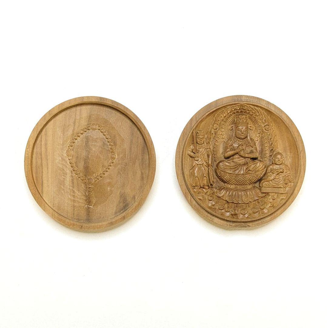 【フォロー割・新品】 香合仏　真言宗　白檀　仏龕　懐中仏　真言宗三尊