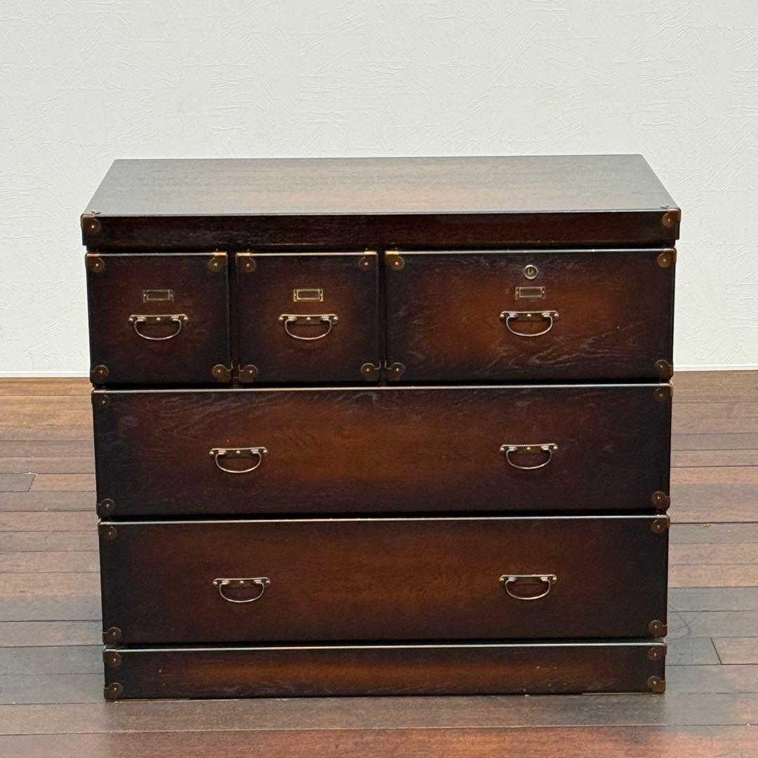 H110K63a 和製アンティーク 和箪笥 3段