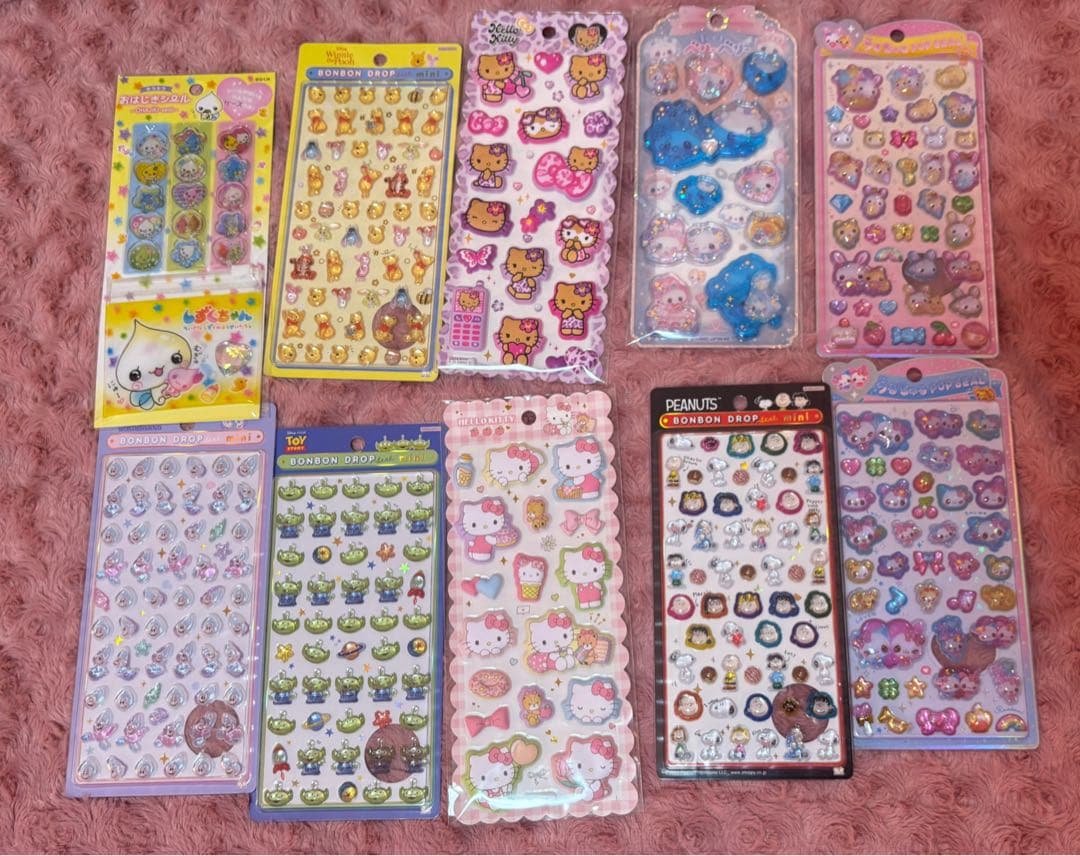 ボンボンドロップシール　うるちゅる　 10種 ディズニー しずくちゃん