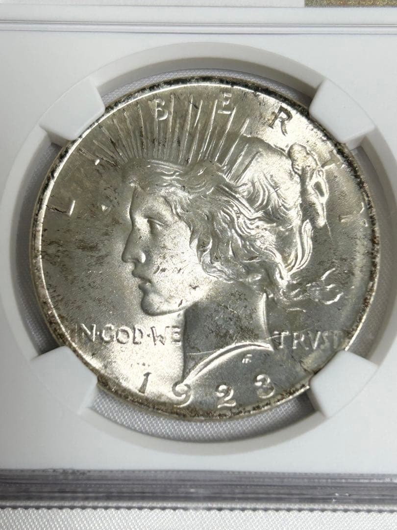 1923年 アメリカ ピースダラー 銀貨 NGC MS64 アンティーク