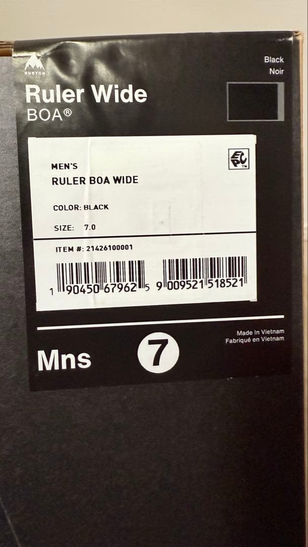 BURTON RULER BOA WIDE 7.0 (25.0cm)箱付