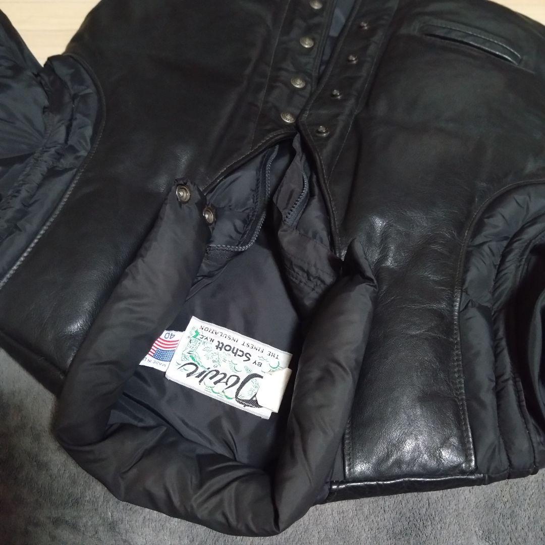 Osa Schott レザー×ダウン 2WAY ジャケット サイズ40