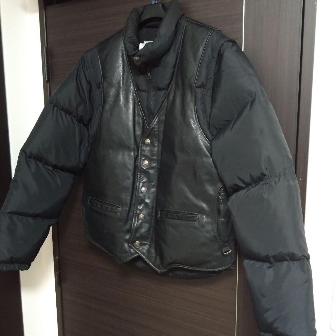 Osa Schott レザー×ダウン 2WAY ジャケット サイズ40