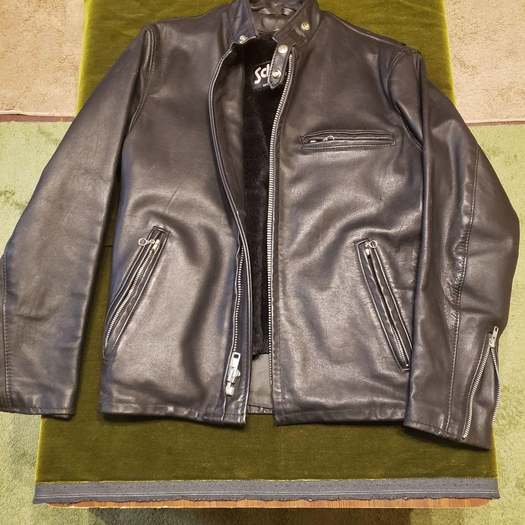 Schott ブラック レザー ジャケット