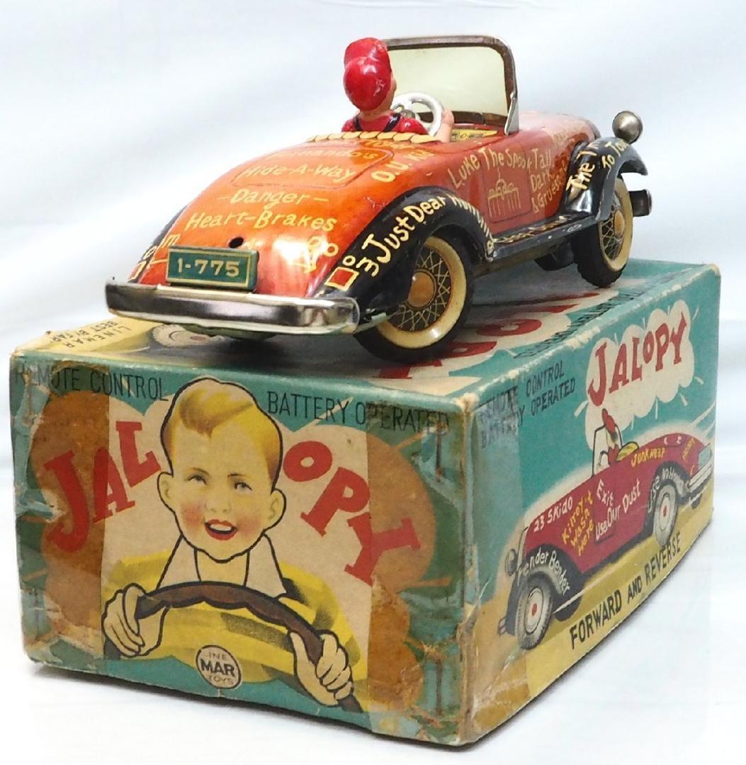 LINE MAR TOYS【JALOPYリモコン欠】tinブリキcar箱付toy