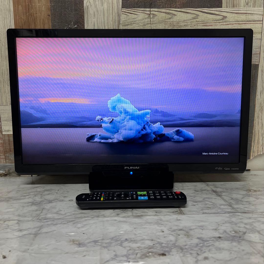 即日受渡❣️全国送料込フナイ24型液晶TV500GB録画機能内蔵。新品リモコン付