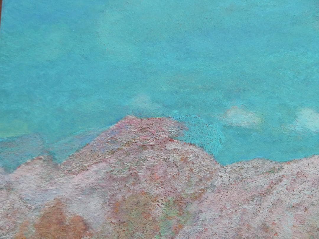 ◆桑原 清明　「白根山湖」　日本画　P10号　日展会友　日展特選　師：山口蓬春◆