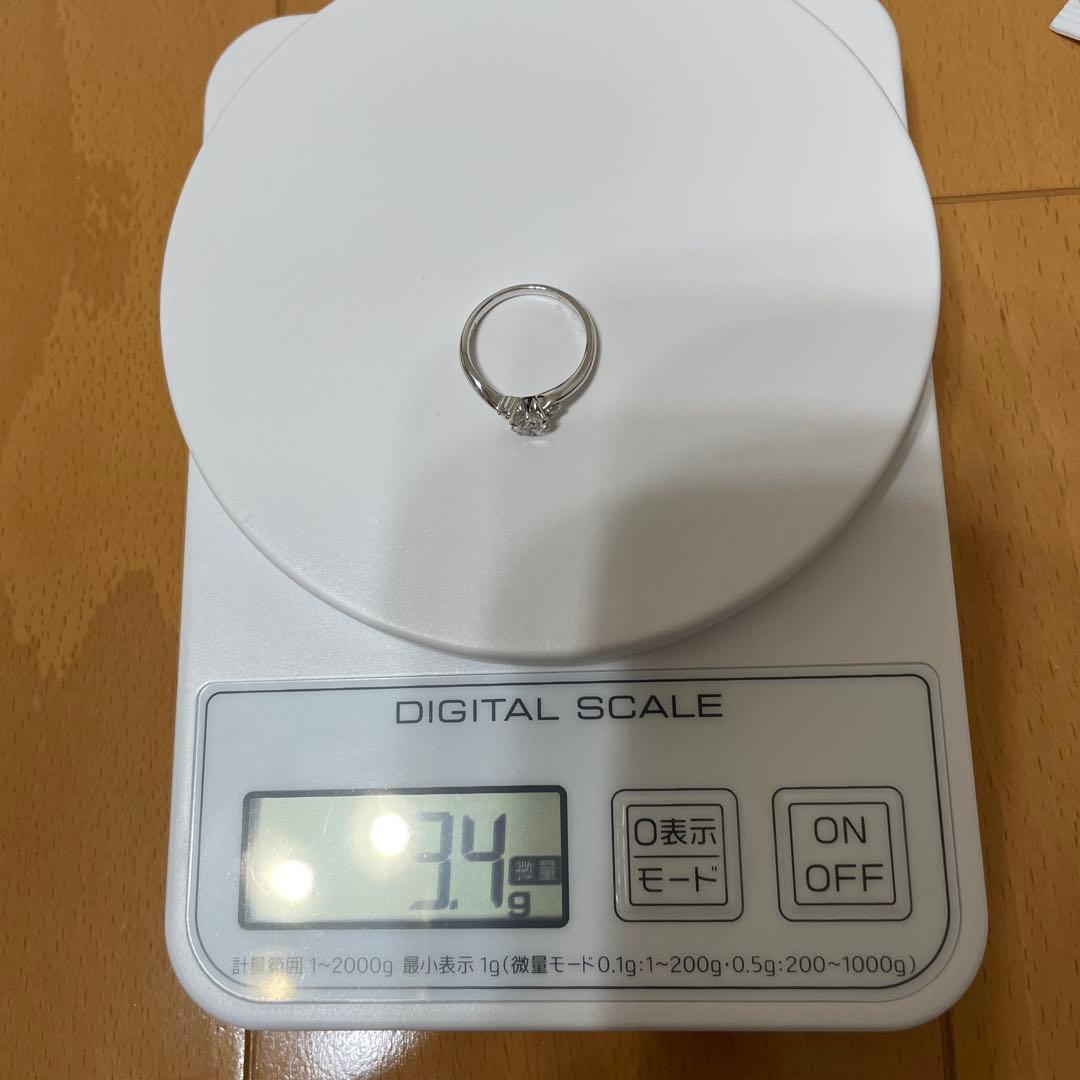 ダイヤリング0.308カラット　エンゲージリング婚約指輪　鑑定書付き