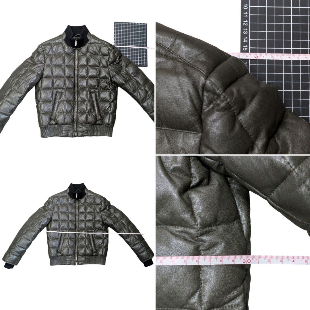 ARMANI アルマーニ レザージャケット 上着 メンズ ダウン コレッツォーニ