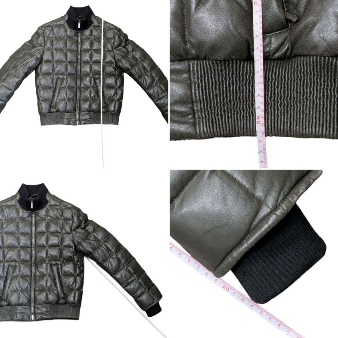 ARMANI アルマーニ レザージャケット 上着 メンズ ダウン コレッツォーニ