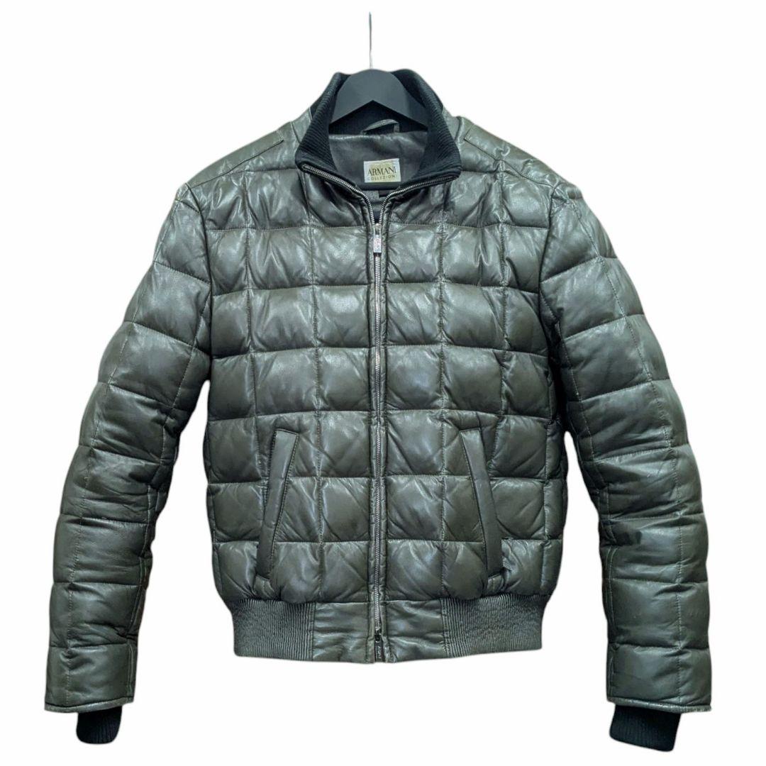 ARMANI アルマーニ レザージャケット 上着 メンズ ダウン コレッツォーニ