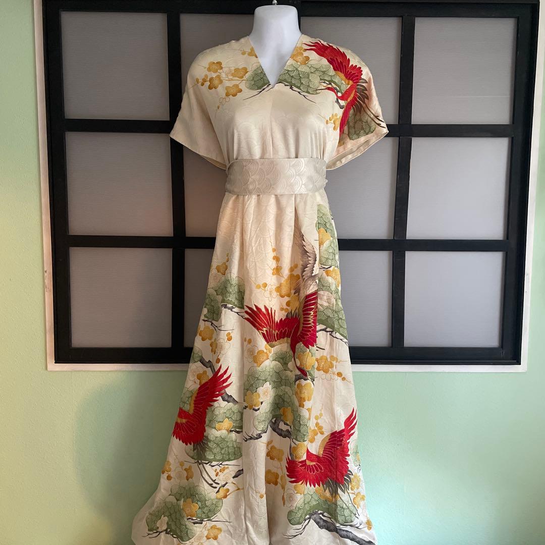 着物リメイク　ドレスワンピース⑥