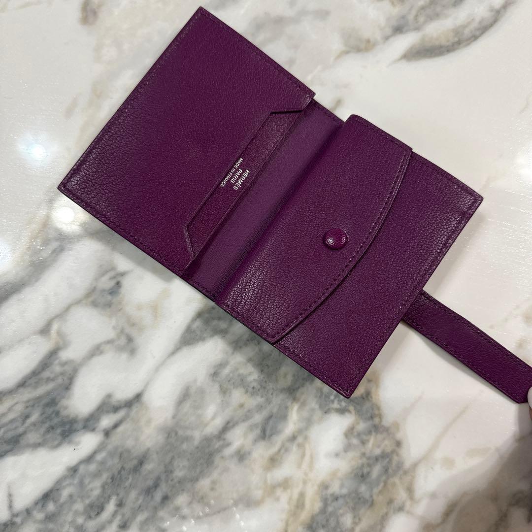 SALE❕エルメス　ミニ財布　新品　送料込　パープル　コンパクト