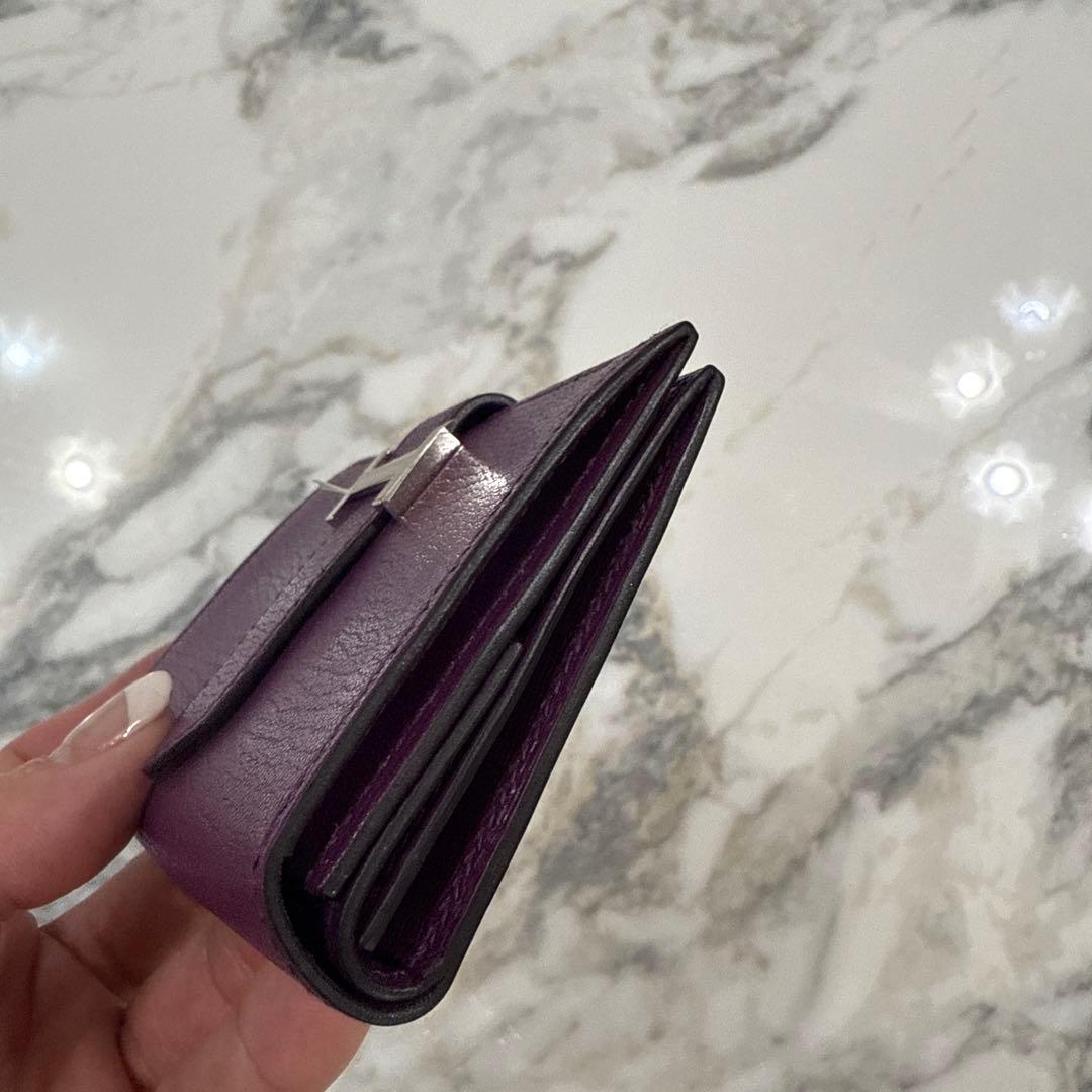 SALE❕エルメス　ミニ財布　新品　送料込　パープル　コンパクト