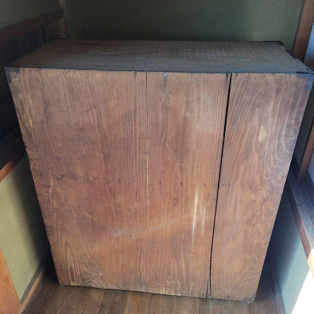 【大正レトロ】三尺和箪笥 アンティーク 古民家 古家具 装飾金具 専用鍵付き