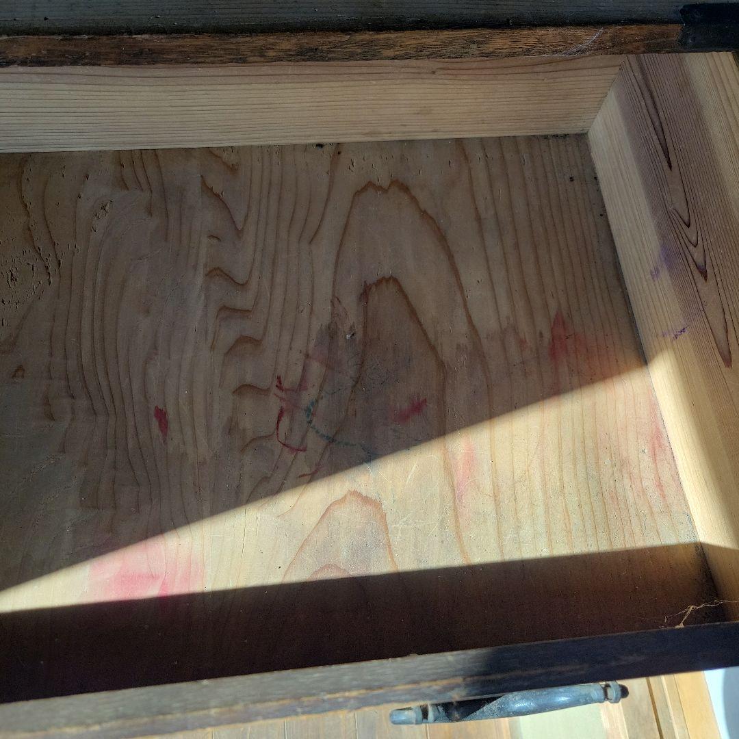 【大正レトロ】三尺和箪笥 アンティーク 古民家 古家具 装飾金具 専用鍵付き