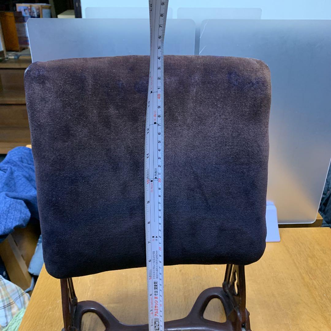 アンティーク座椅子、昭和初期、かすりの座布団付き