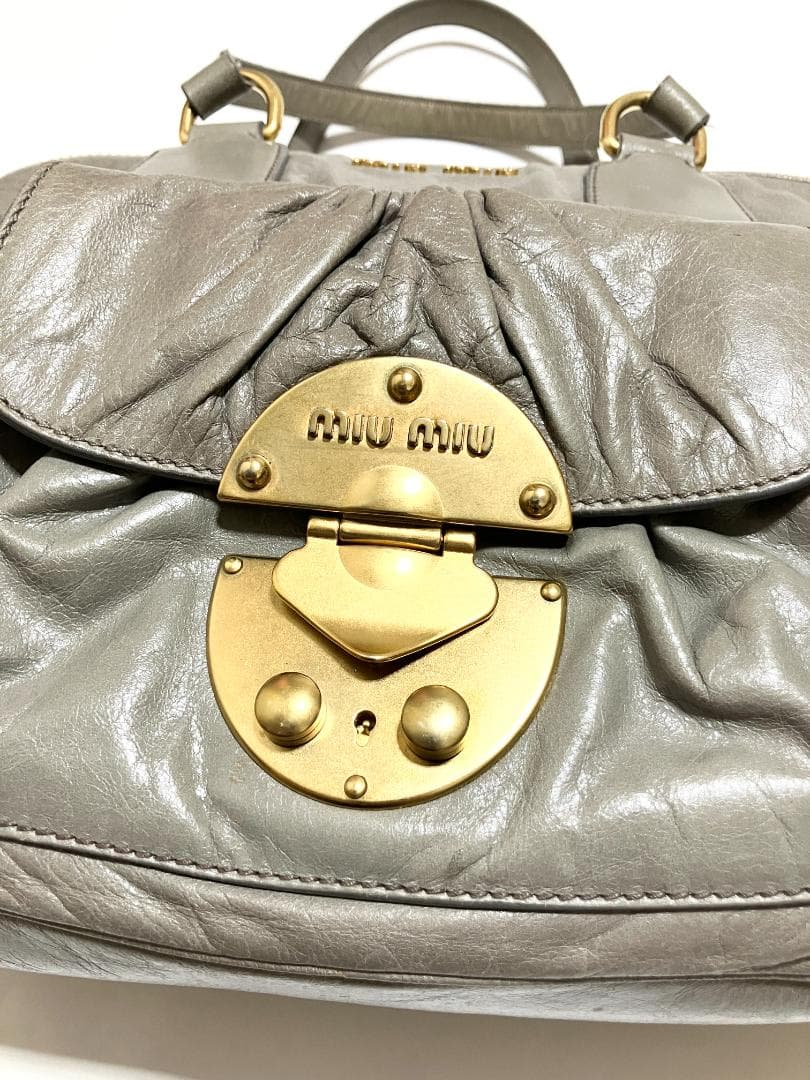 バッグ miu miu VITELLO Leather Bag BAULETTO