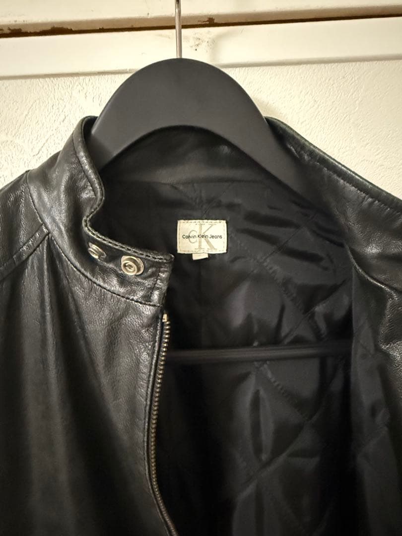   カルバンクライン シングル ライダース ジャケット