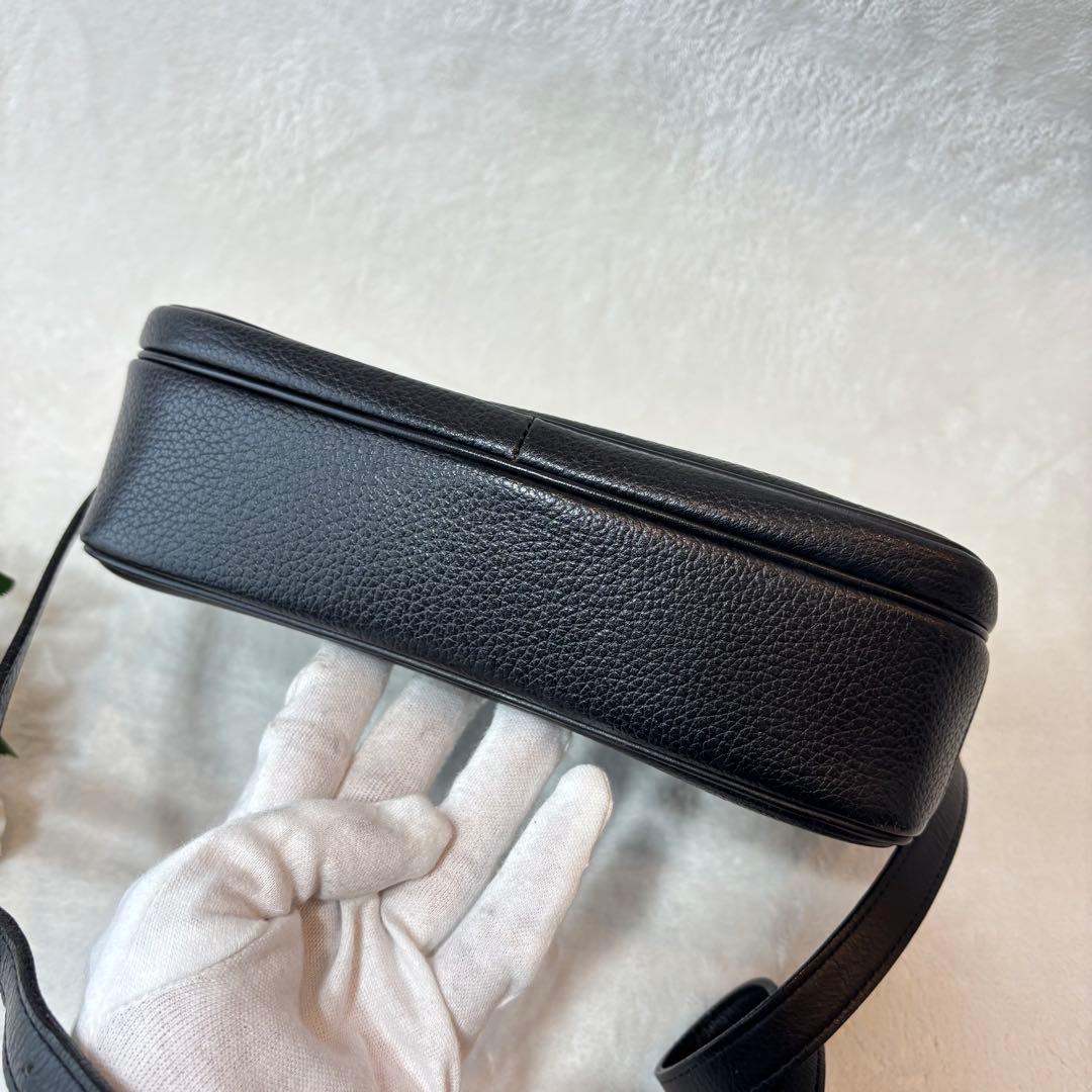 美品✨バーバリー ショルダーバッグ ノヴァチェック レザー ブラック