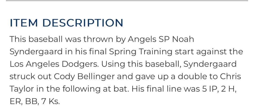 Noah Syndergaard 2022年実使用奪三振ボール