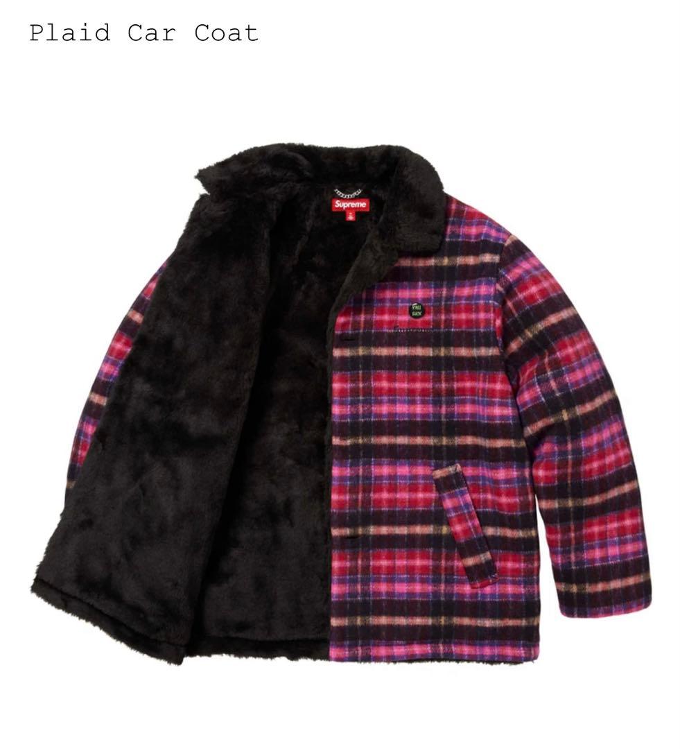 Supreme Plaid Car Coat サイズM ステッカー5枚付