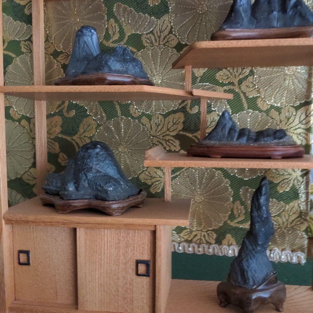 【最終価格】紀州名産　古谷石　棚組五石　飾棚　古谷石５点揃え　水石