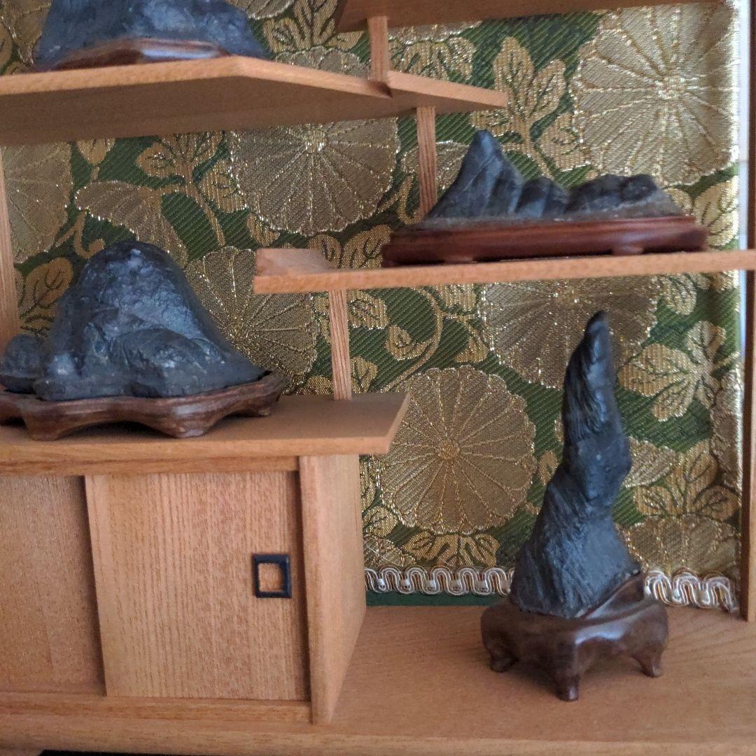 【最終価格】紀州名産　古谷石　棚組五石　飾棚　古谷石５点揃え　水石