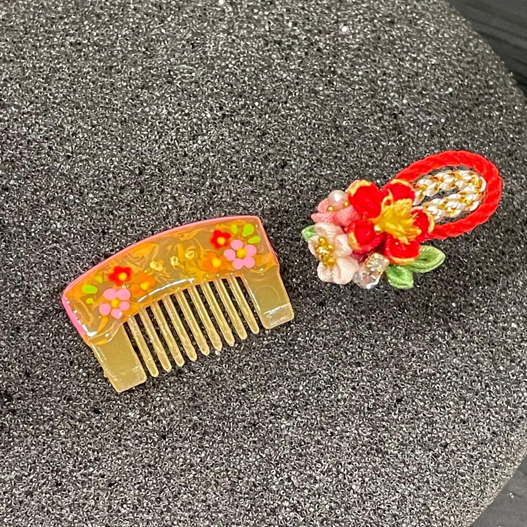 【交渉済】おまとめ♡〔紅葉のつまみ細工簪セット〕+〔櫛と簪セット〕♡ハンドメイド